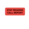 Nevs Information Labels - Stat Reading 5/16" x 1-1/4" Flr Red w/Black X-3731 - alternate 1